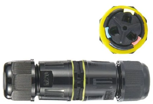 Kabelová spojka ZXM20 3P 380V/25A, kabel 0,5-2,5mm2, krytí IP68