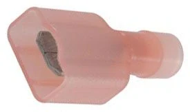 Faston-konektor 6,3mm červ.kab.0,75-1,3mm2 plná izolace