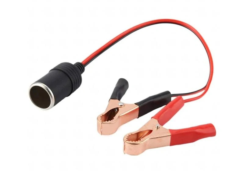 Adaptér do zásuvky zapalovače cigaret s krokosvorkou 12V 24V