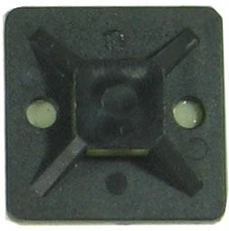 Držák stahovací pásky plochý 25x25mm černý balení 10 ks