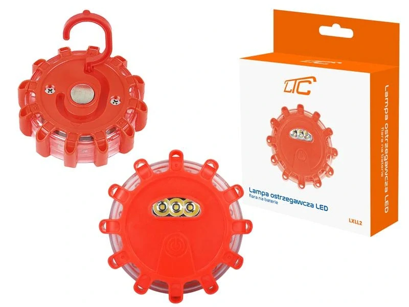 Výstražné LED světlo s magnetem, 9 funkcí 15LED 