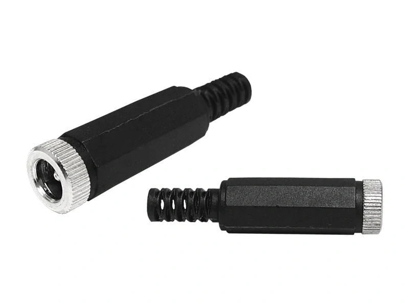 Napájecí zásuvka 2,1/5,5 pro kabel s odlehčením tahu