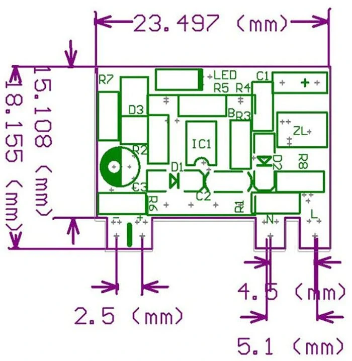 Napájecí zdroj-modul WX-DC12003, 230V/12V 300mA