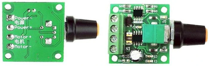 Regulátor otáček PWM stejnosměrných motorů nebo LED světel do 2A