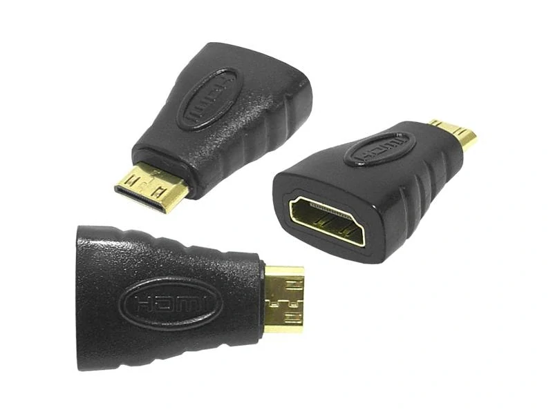Adaptér: HDMI zásuvka - mini HDMI zástrčka.