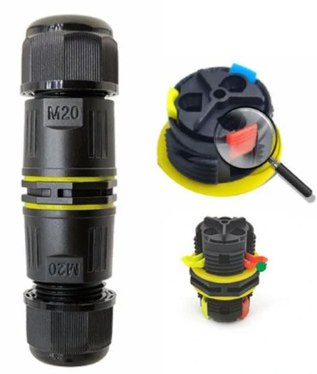 Kabelová spojka ZXM20 3P 380V/25A, kabel 0,5-2,5mm2, krytí IP68