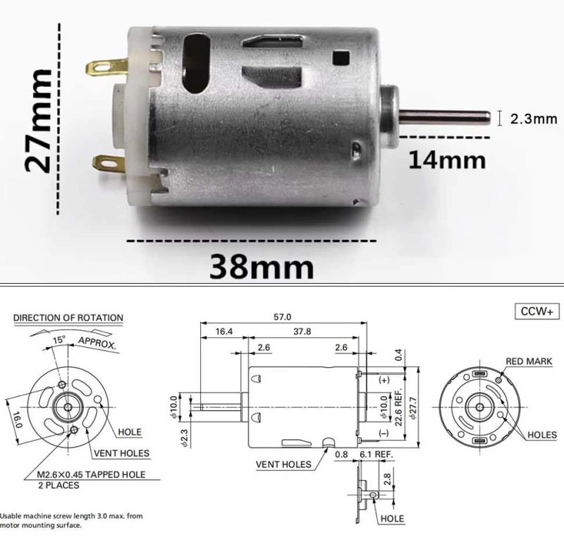 Motorek RS385 12V, 10000RPM