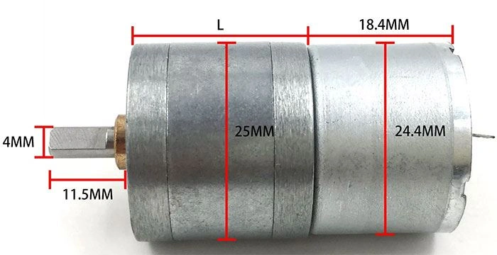 Motorek GA25-310 12V s převodovkou, 100RPM