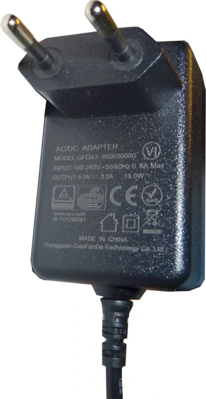 Napáječ, síťový adaptér USB 5V/3A GFDA2-05003000, koncovka USB-C