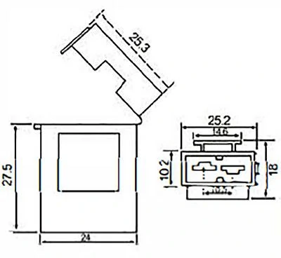 Pojistkové pouzdro S1038-5 pro autopojistku 19x12mm, axiální vývody