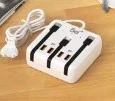 Nabíječka HUB 4x USB + 3x USB-C kabely Lightning Micro USB s rychlonabíjením