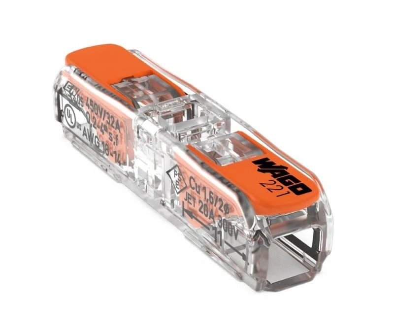 WAGO 221-2411 kabelová svorka Pro kabel o rozměru: 0.14-4 mm2