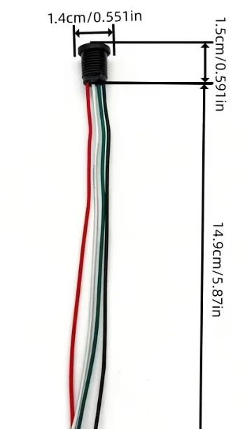USB-C zásuvka 4 pinová kulatá do otvoru