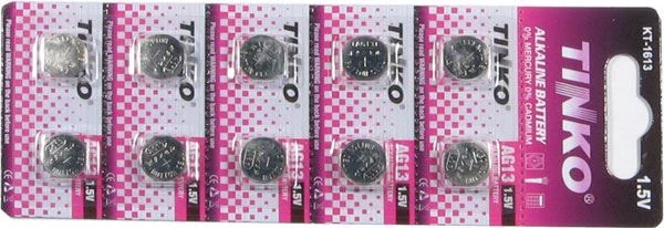 Baterie TINKO LR44 (AG13,357A,LR1154,GP357) alkalická