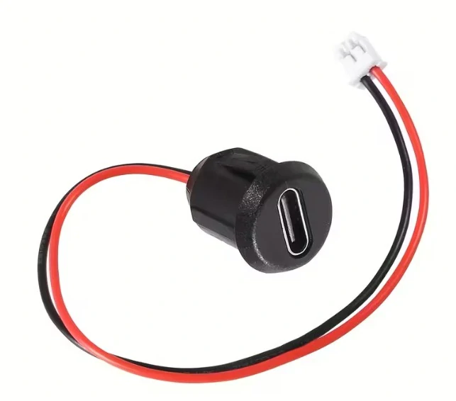 USB-C zásuvka 2 pinová JST, kulatá