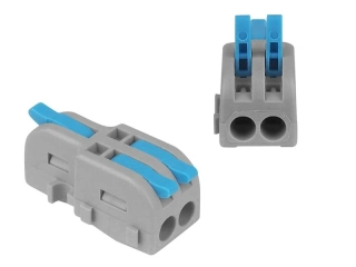 Elektrikářská rychlospojka 2x1 0,08-4 mm 32A/250V páková