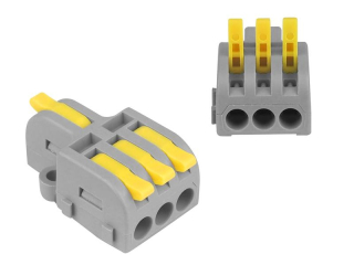 Elektrikářská rychlospojka 3x1 0,08-4 mm 32A/250V páková