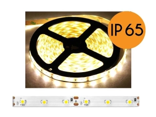Voděodolný LED pásek PS ECO, teplé bílé světlo, 300x SMD2835, 5 m, bílá základna
