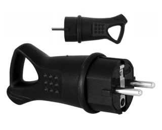 Venkovní zástrčka (IP44) 16A 250V, černá