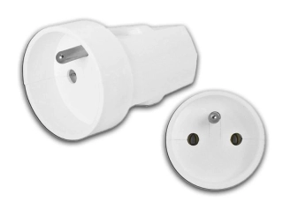 Kabelová zásuvka G-10 s uzemněním, bílá