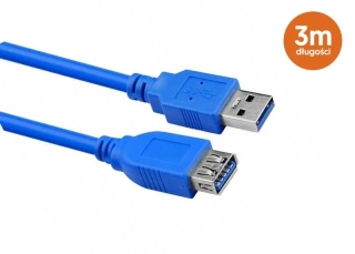 Kabel USB 3.0 vidlice - zásuvka A 3m