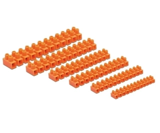Profi 12ti polová lámací svorkovnice - čokoláda 25mm 60A oranžová
