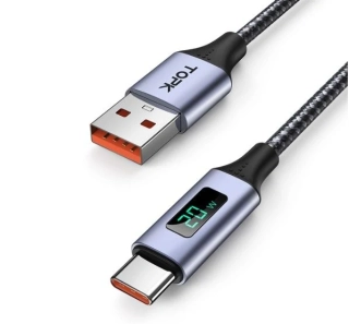 Kabel USB 3.0 konektor USB A / USB-C 1m s wattmetrem
