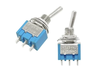 Přepínač pačkový MTS-102, ON-ON, 2pol. 250V/3A