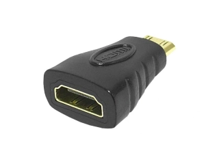 Adaptér: HDMI zásuvka - mini HDMI zástrčka.