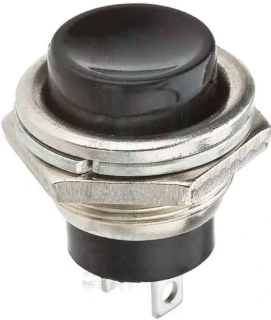 Tlačítko PBS-26B, OFF-(ON) 1pol.250V/1A černé