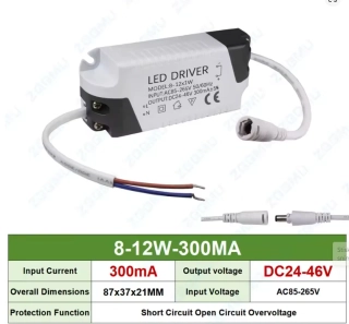 Zdroj-LED driver 9-12W, 230V/23-42V/300mA
